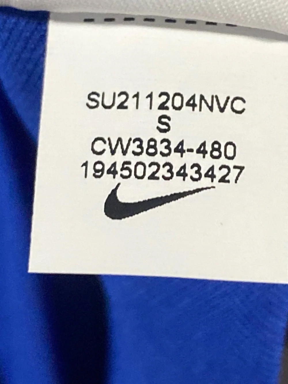 Nike Derby III Soccer Jersey NWT Kids Small Blue/White DRI-FIT CW3834-480